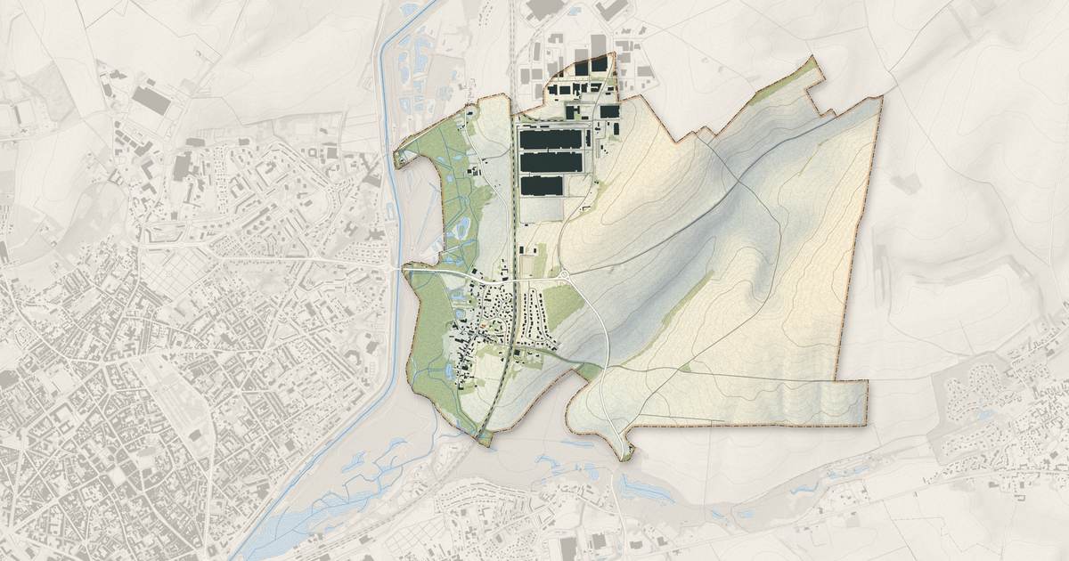 Portrait cartographique de Rouvroy : relief, eau, forêts, bâti et voies, calculés à partir des données de l'IGN