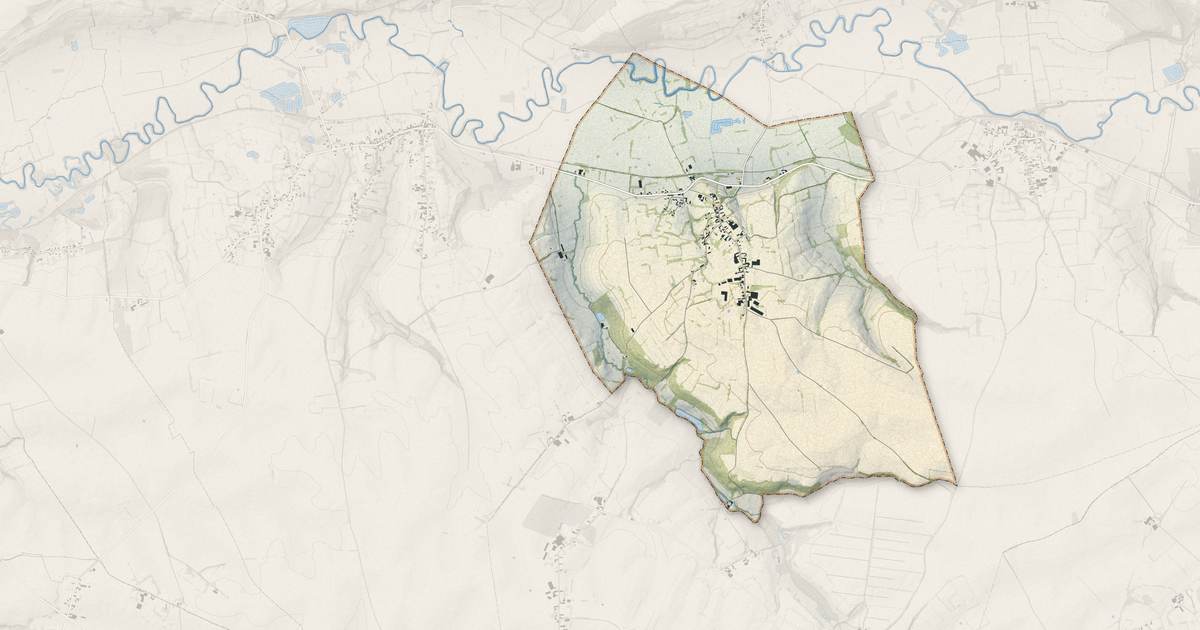 Portrait cartographique de Saint-Algis : relief, eau, forêts, bâti et voies, calculés à partir des données de l'IGN