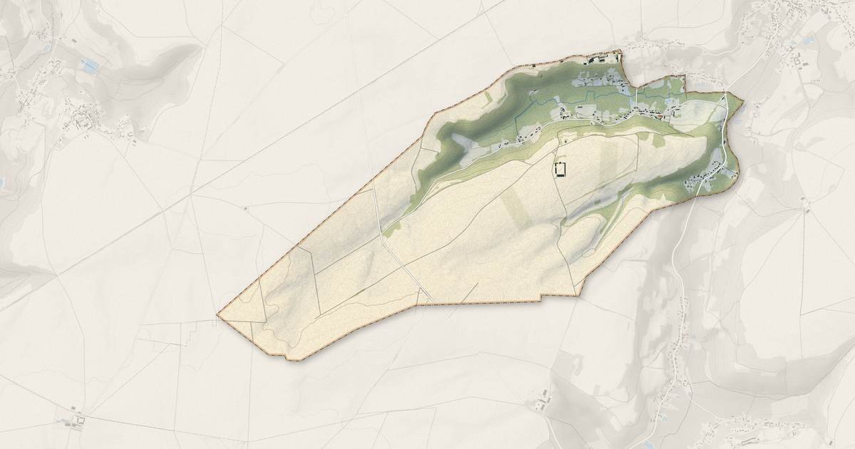 Portrait cartographique de Saint-Bandry : relief, eau, forêts, bâti et voies, calculés à partir des données de l'IGN
