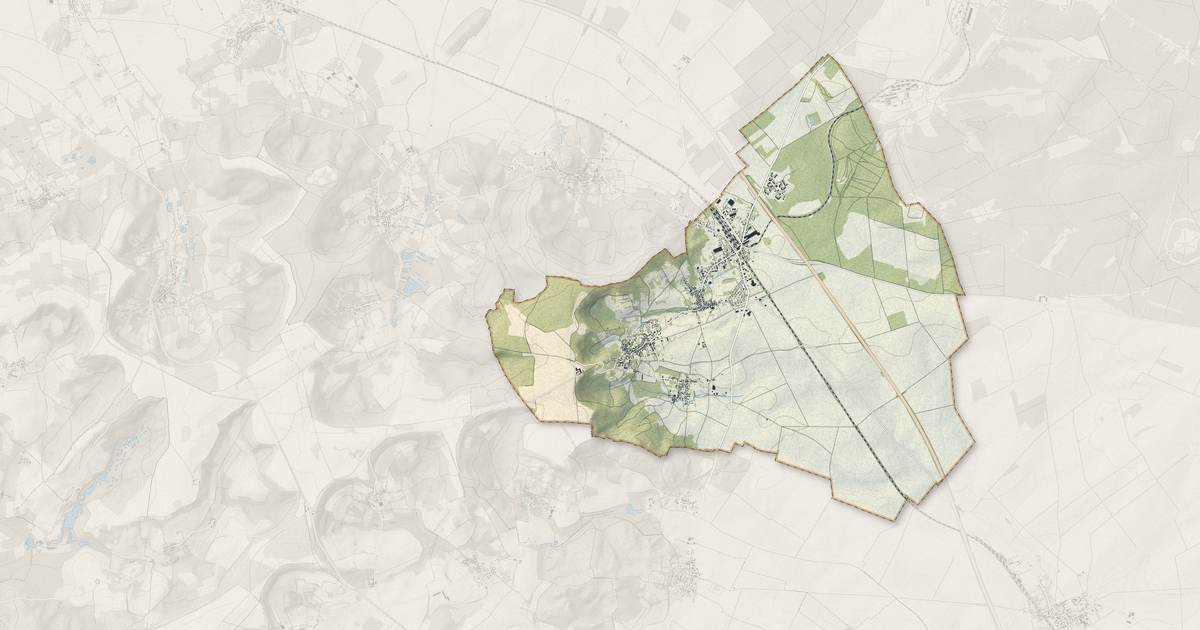 Portrait cartographique de Saint-Erme-Outre-et-Ramecourt : relief, eau, forêts, bâti et voies, calculés à partir des données de l'IGN