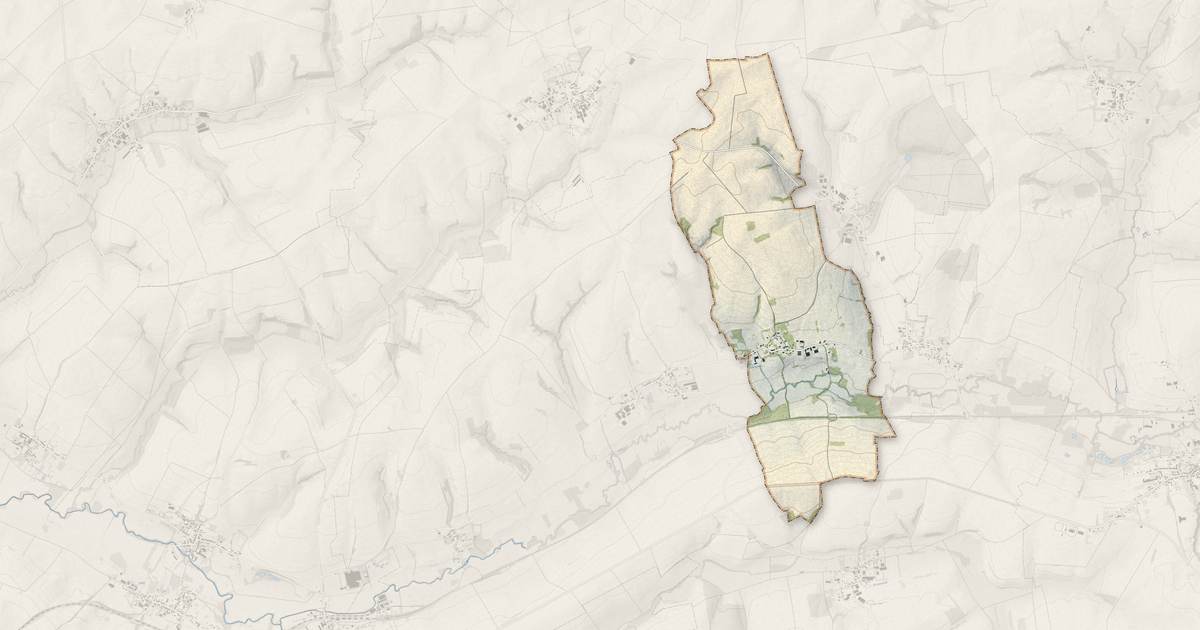 Portrait cartographique de Sainte-Geneviève : relief, eau, forêts, bâti et voies, calculés à partir des données de l'IGN