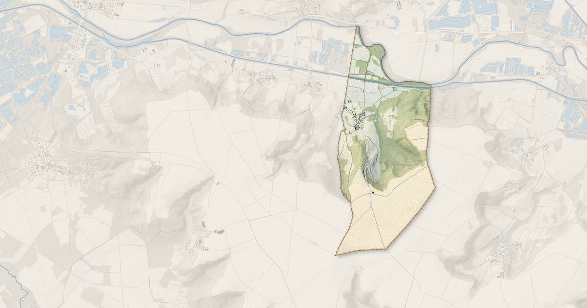 Portrait cartographique de Saint-Mard : relief, eau, forêts, bâti et voies, calculés à partir des données de l'IGN