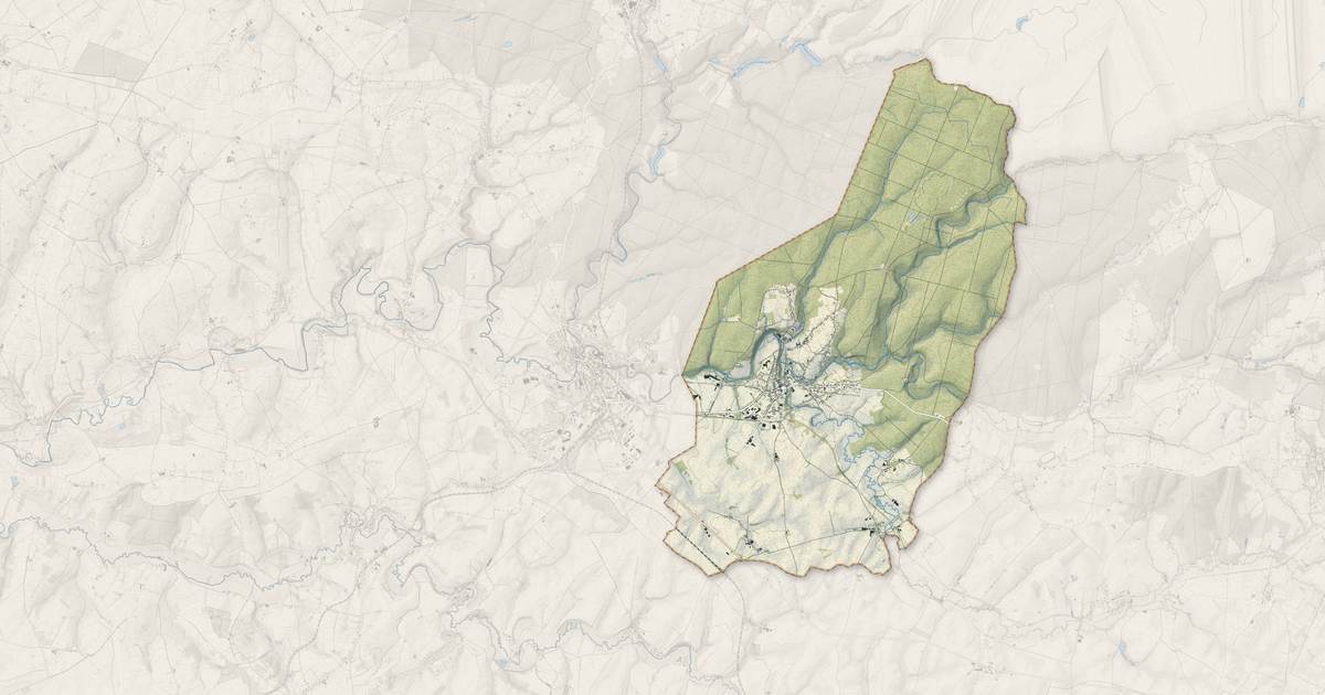 Portrait cartographique de Saint-Michel : relief, eau, forêts, bâti et voies, calculés à partir des données de l'IGN