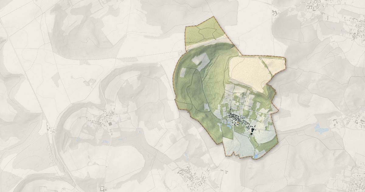 Portrait cartographique de Saint-Thomas : relief, eau, forêts, bâti et voies, calculés à partir des données de l'IGN