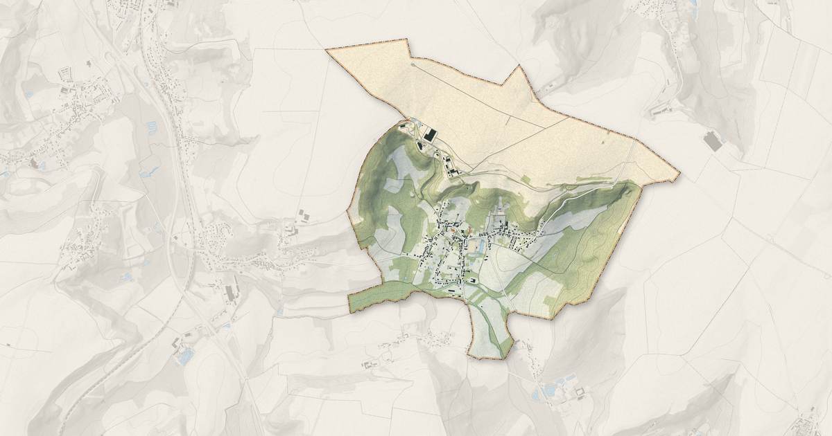 Portrait cartographique de Septmonts : relief, eau, forêts, bâti et voies, calculés à partir des données de l'IGN