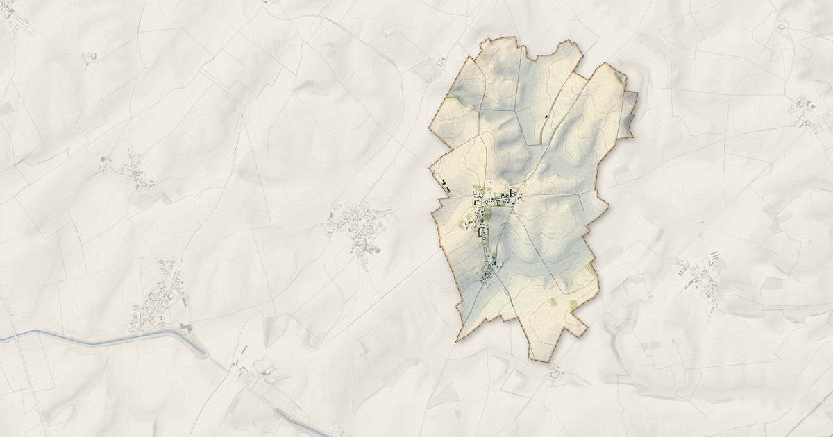 Portrait cartographique de Sequehart : relief, eau, forêts, bâti et voies, calculés à partir des données de l'IGN