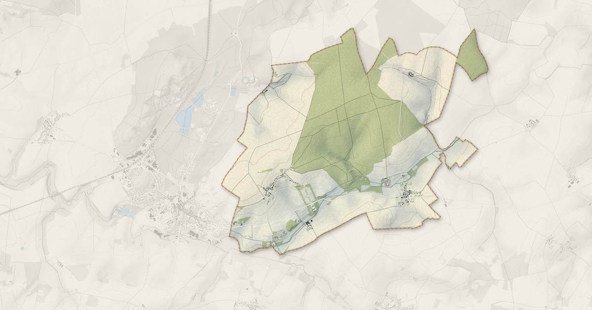 Portrait cartographique de Seringes-et-Nesles : relief, eau, forêts, bâti et voies, calculés à partir des données de l'IGN
