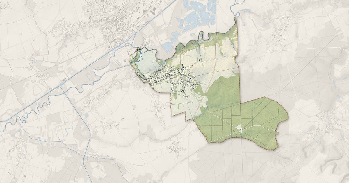 Portrait cartographique de Sinceny : relief, eau, forêts, bâti et voies, calculés à partir des données de l'IGN