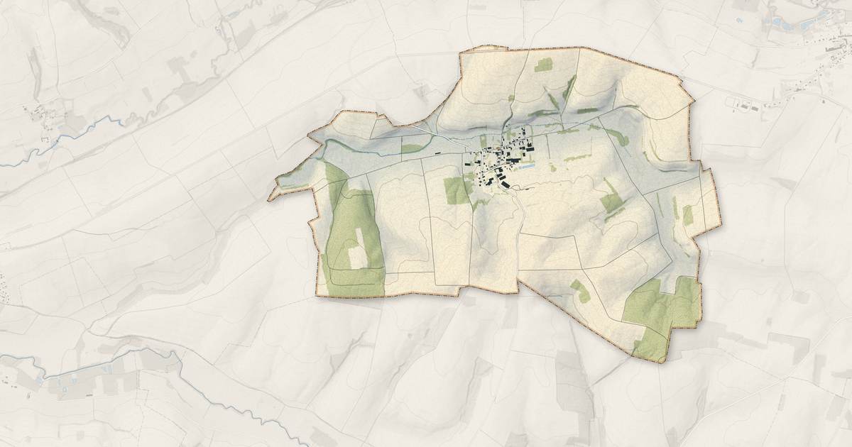 Portrait cartographique de Soize : relief, eau, forêts, bâti et voies, calculés à partir des données de l'IGN