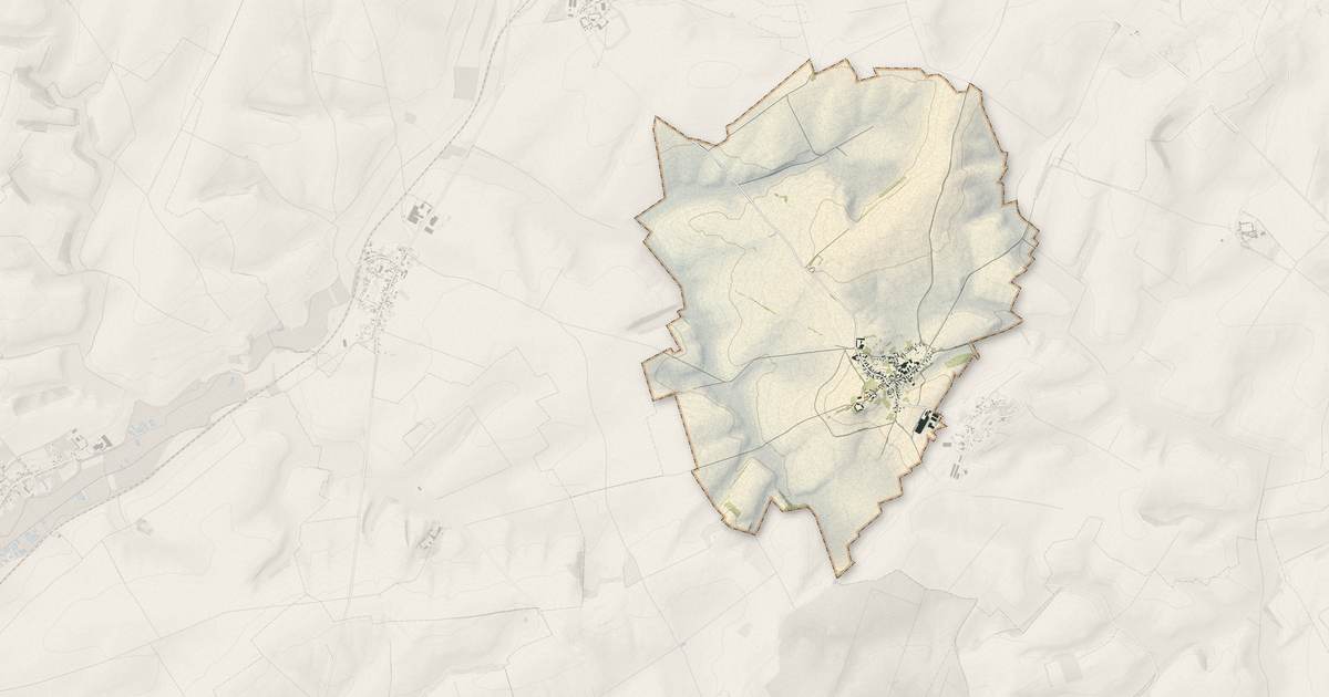 Portrait cartographique de Sons-et-Ronchères : relief, eau, forêts, bâti et voies, calculés à partir des données de l'IGN
