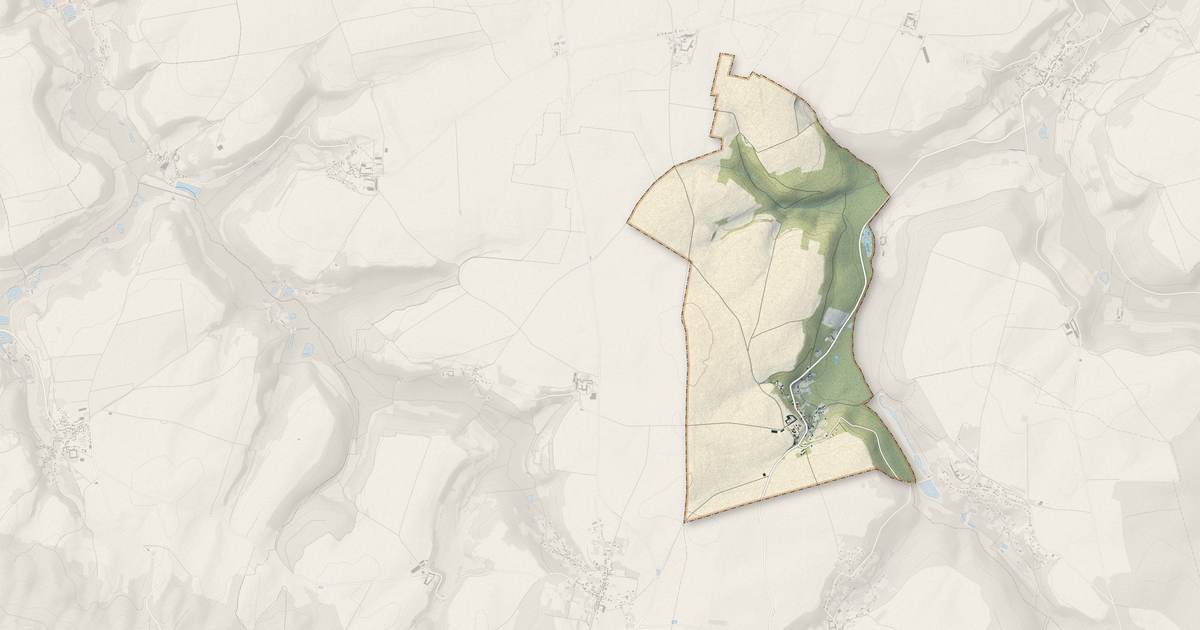 Portrait cartographique de Soucy : relief, eau, forêts, bâti et voies, calculés à partir des données de l'IGN