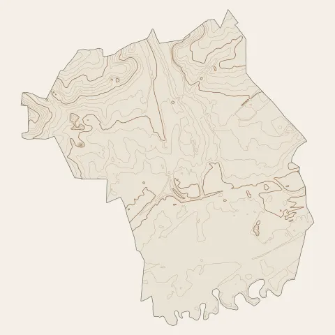 Tergnier : courbes de niveau