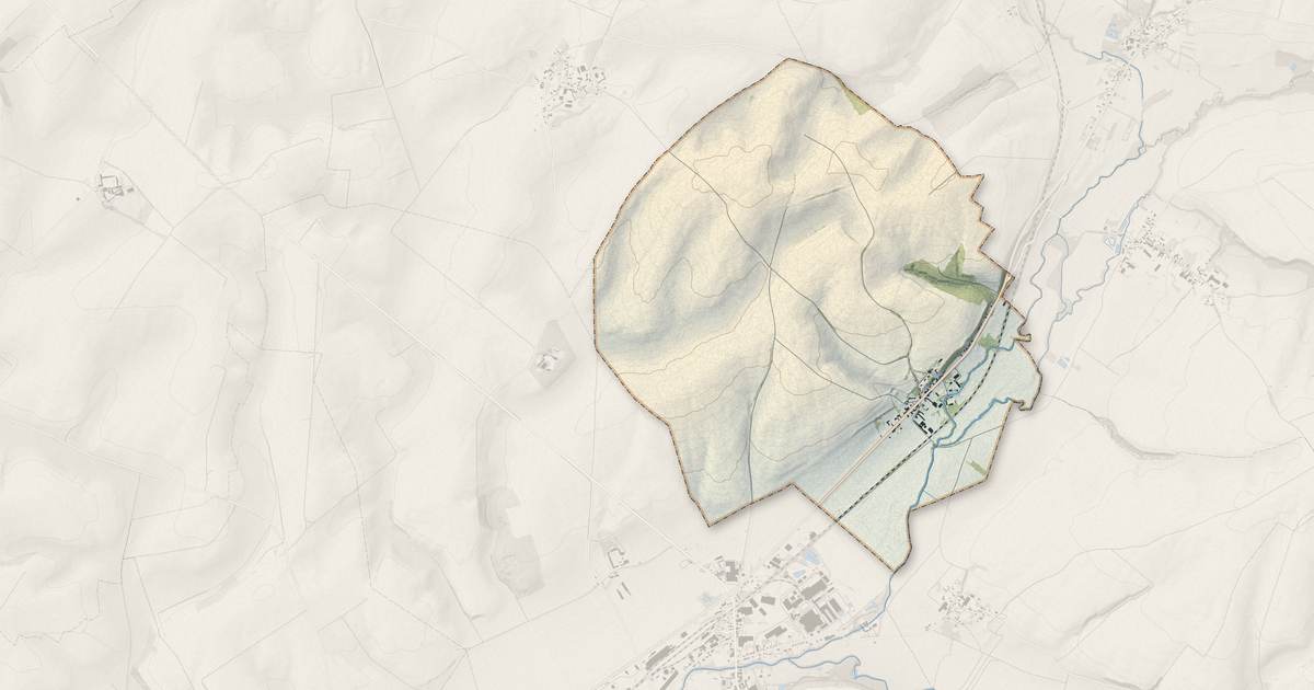 Portrait cartographique de Thiernu : relief, eau, forêts, bâti et voies, calculés à partir des données de l'IGN
