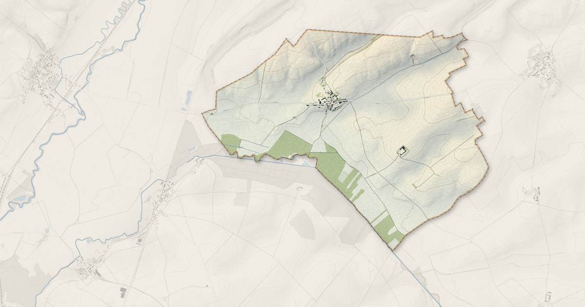 Portrait cartographique de Toulis-et-Attencourt : relief, eau, forêts, bâti et voies, calculés à partir des données de l'IGN