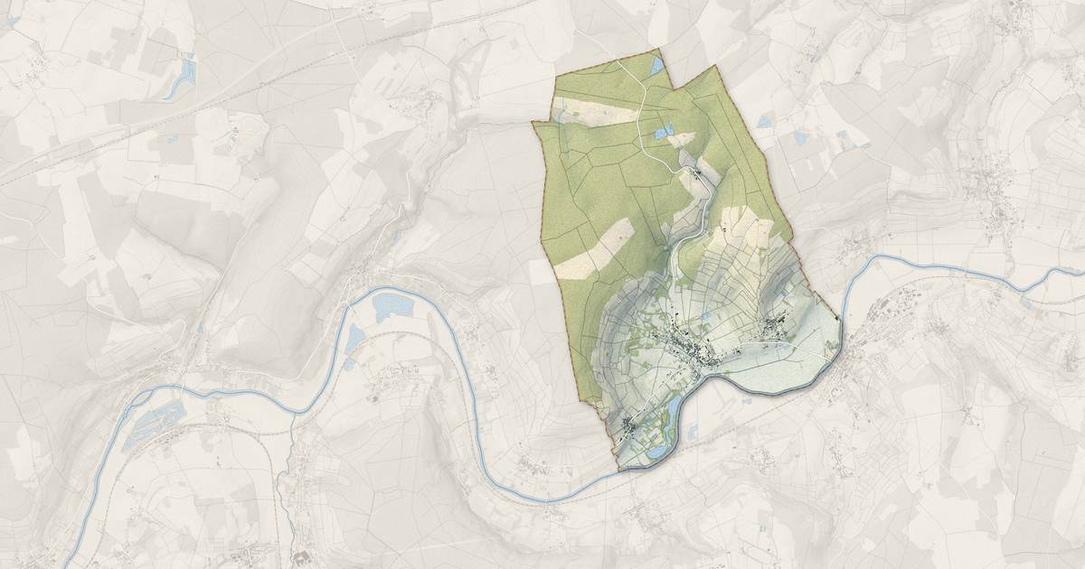 Portrait cartographique de Trélou-sur-Marne : relief, eau, forêts, bâti et voies, calculés à partir des données de l'IGN