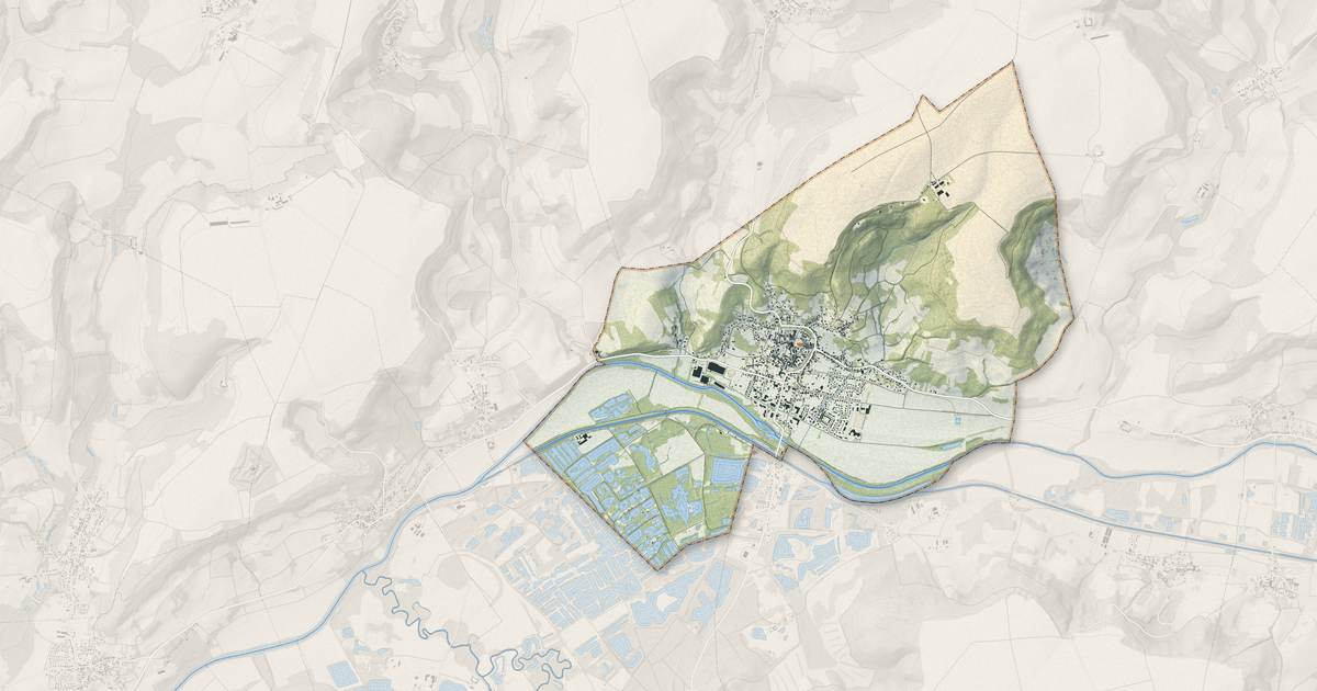 Portrait cartographique de Vailly-sur-Aisne : relief, eau, forêts, bâti et voies, calculés à partir des données de l'IGN