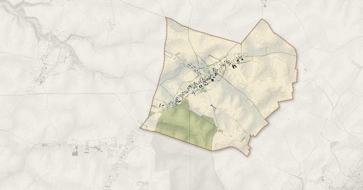 Portrait cartographique de La Vallée-au-Blé : relief, eau, forêts, bâti et voies, calculés à partir des données de l'IGN
