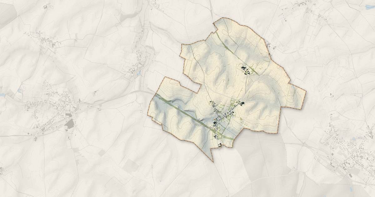 Portrait cartographique de La Vallée-Mulâtre : relief, eau, forêts, bâti et voies, calculés à partir des données de l'IGN