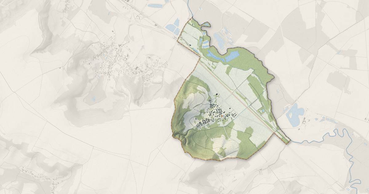 Portrait cartographique de Vasseny : relief, eau, forêts, bâti et voies, calculés à partir des données de l'IGN