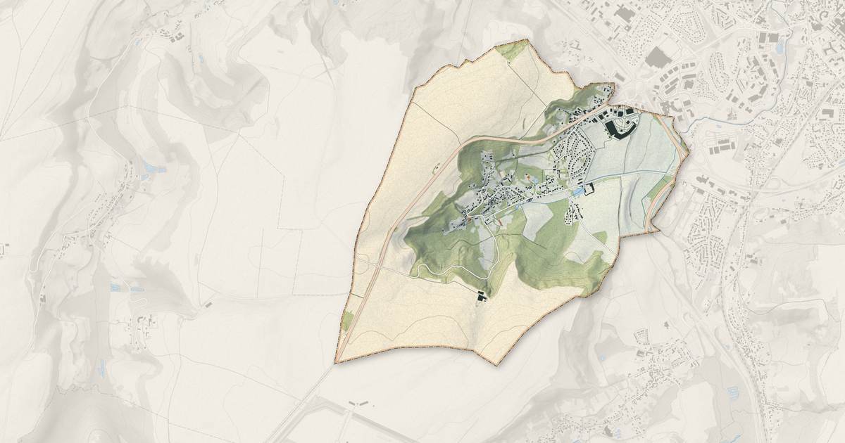 Portrait cartographique de Vauxbuin : relief, eau, forêts, bâti et voies, calculés à partir des données de l'IGN