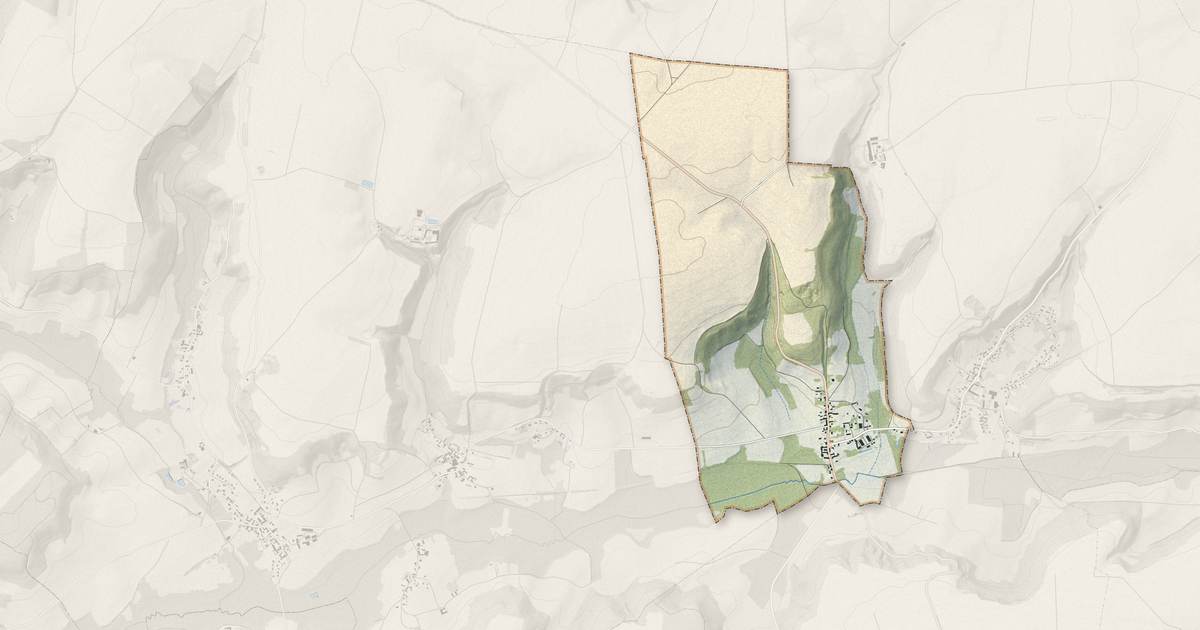 Portrait cartographique de Vézaponin : relief, eau, forêts, bâti et voies, calculés à partir des données de l'IGN