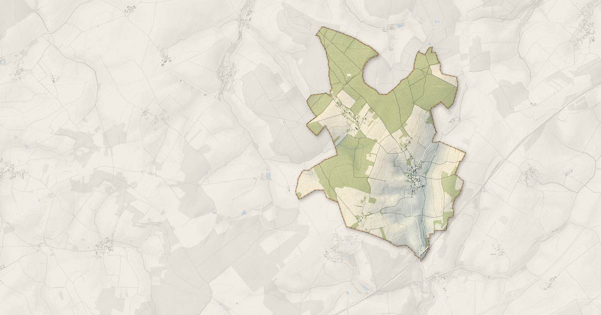 Portrait cartographique de Vézilly : relief, eau, forêts, bâti et voies, calculés à partir des données de l'IGN
