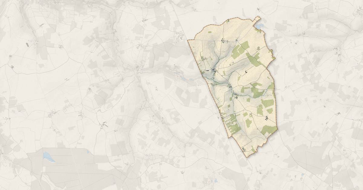 Portrait cartographique de Viffort : relief, eau, forêts, bâti et voies, calculés à partir des données de l'IGN