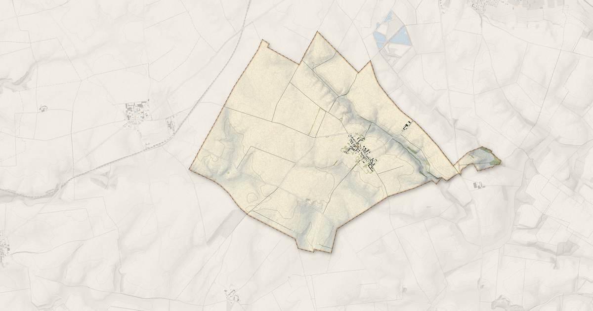 Portrait cartographique de La Ville-aux-Bois-lès-Dizy : relief, eau, forêts, bâti et voies, calculés à partir des données de l'IGN