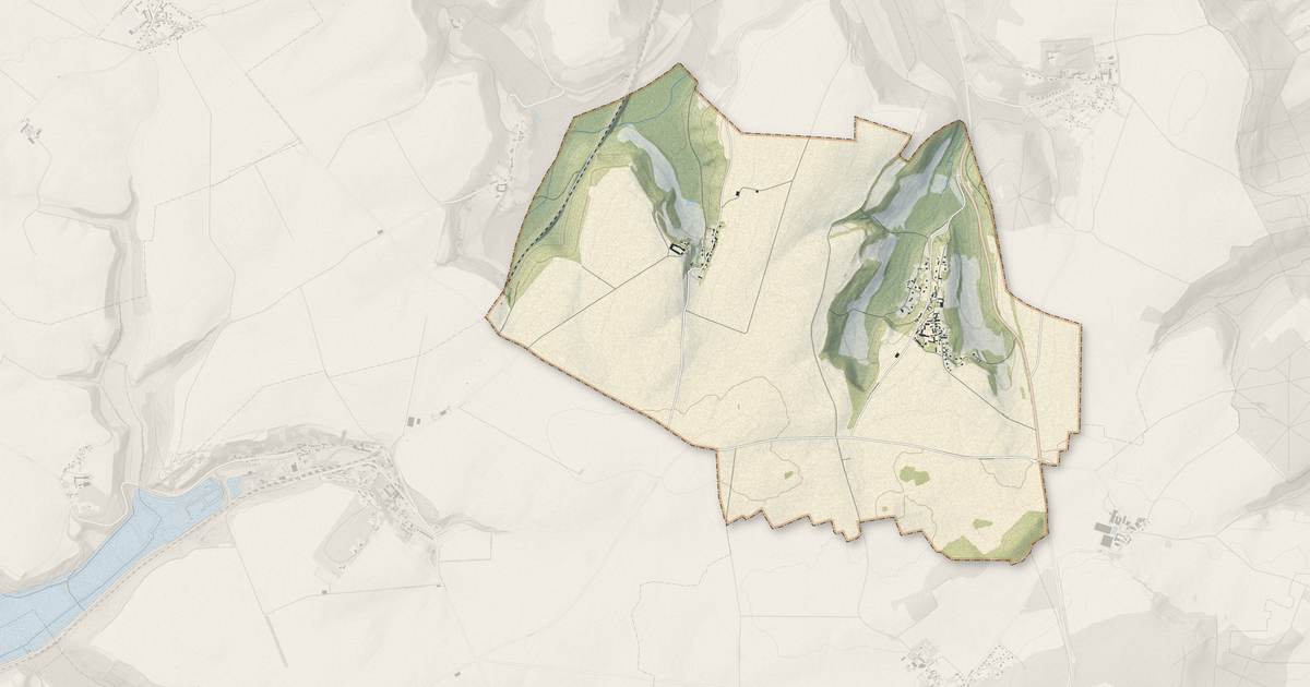 Portrait cartographique de Villemontoire : relief, eau, forêts, bâti et voies, calculés à partir des données de l'IGN