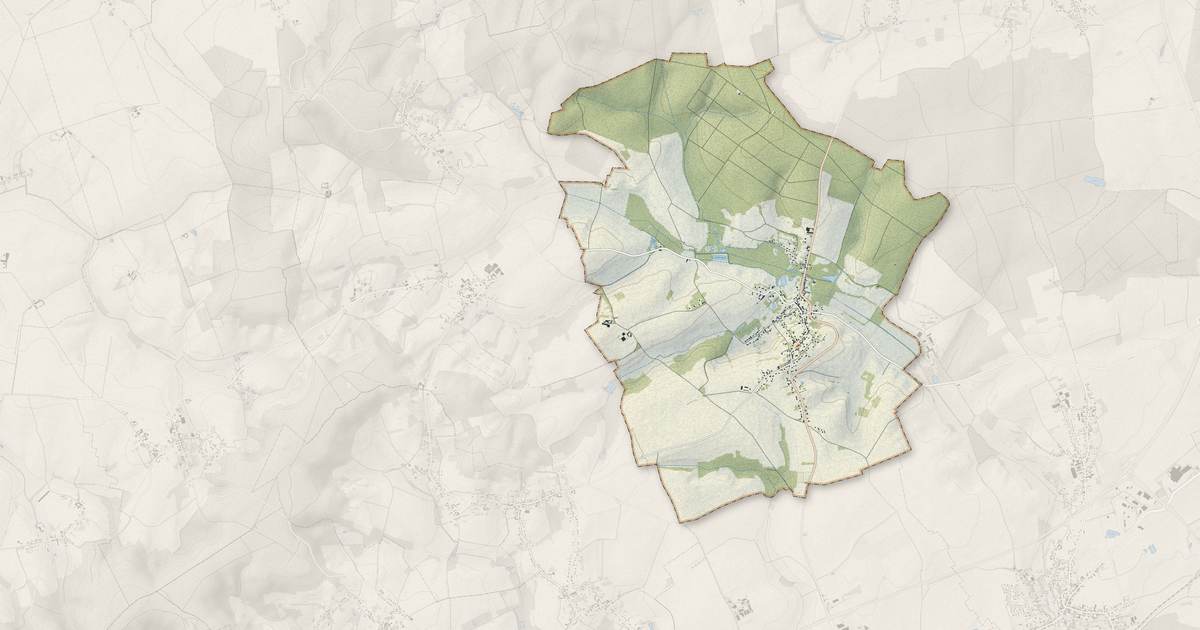 Portrait cartographique de Villequier-Aumont : relief, eau, forêts, bâti et voies, calculés à partir des données de l'IGN