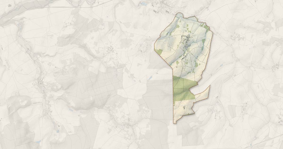 Portrait cartographique de Villers-sur-Fère : relief, eau, forêts, bâti et voies, calculés à partir des données de l'IGN