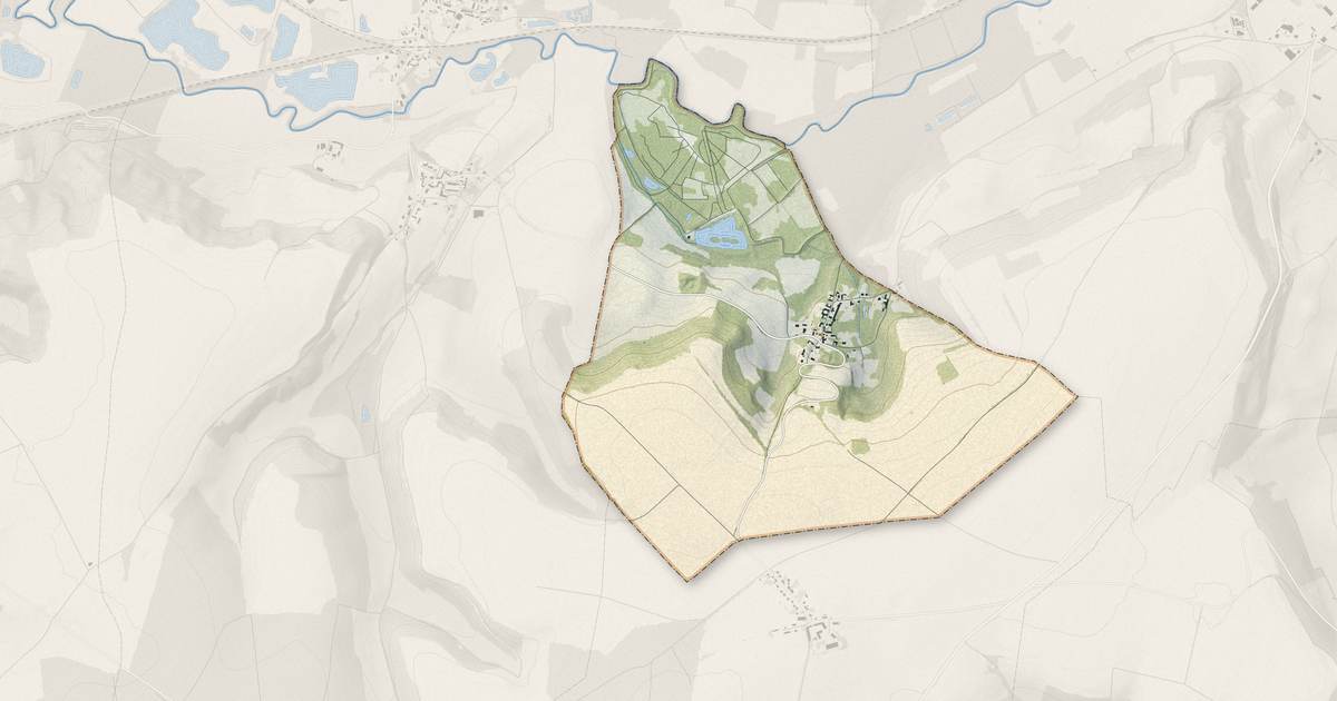 Portrait cartographique de Ville-Savoye : relief, eau, forêts, bâti et voies, calculés à partir des données de l'IGN