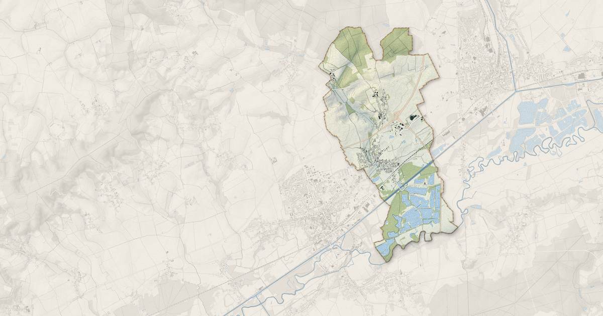 Portrait cartographique de Viry-Noureuil : relief, eau, forêts, bâti et voies, calculés à partir des données de l'IGN