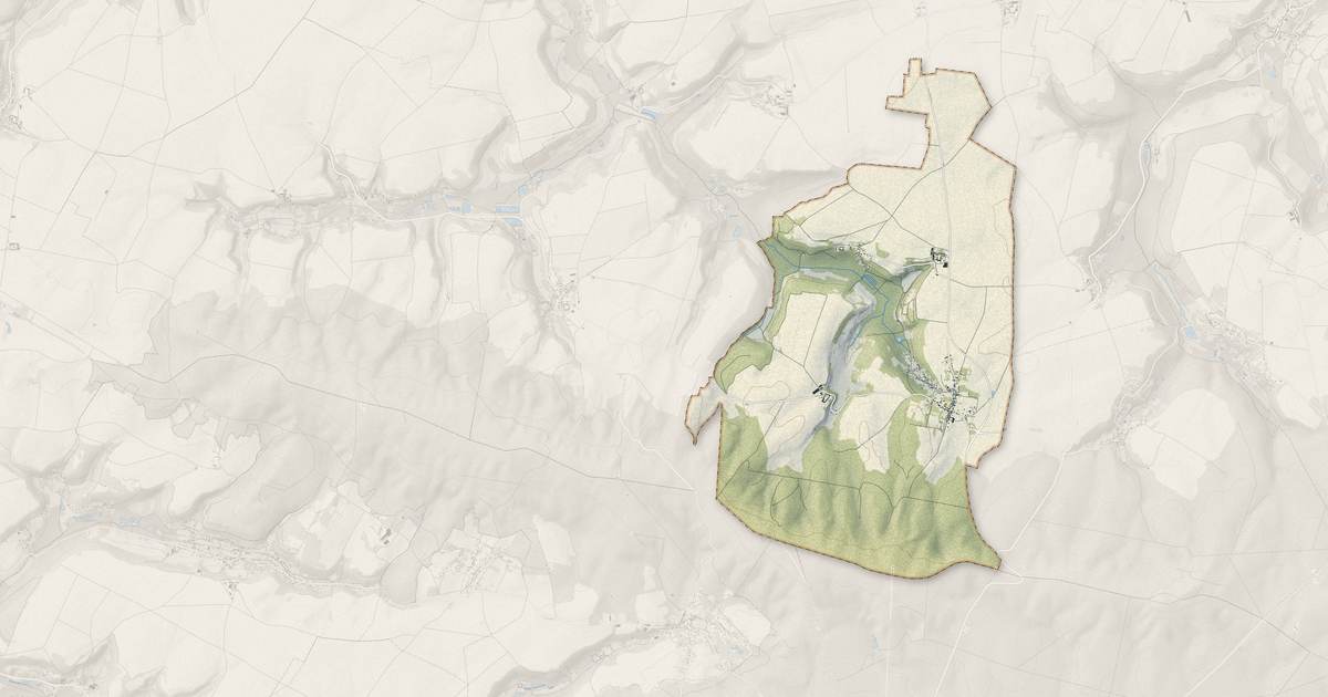 Portrait cartographique de Vivières : relief, eau, forêts, bâti et voies, calculés à partir des données de l'IGN