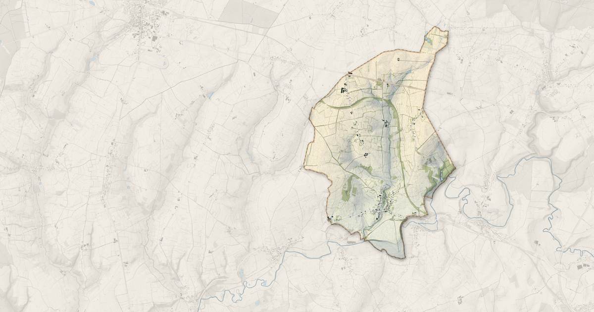Portrait cartographique de Wimy : relief, eau, forêts, bâti et voies, calculés à partir des données de l'IGN