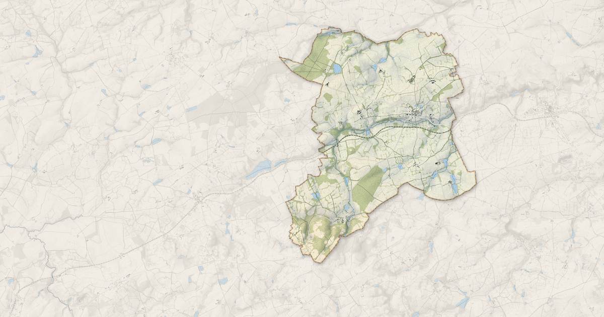 Portrait cartographique de Archignat : relief, eau, forêts, bâti et voies, calculés à partir des données de l'IGN