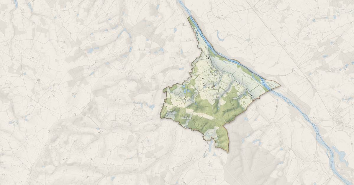 Portrait cartographique de Aubigny : relief, eau, forêts, bâti et voies, calculés à partir des données de l'IGN