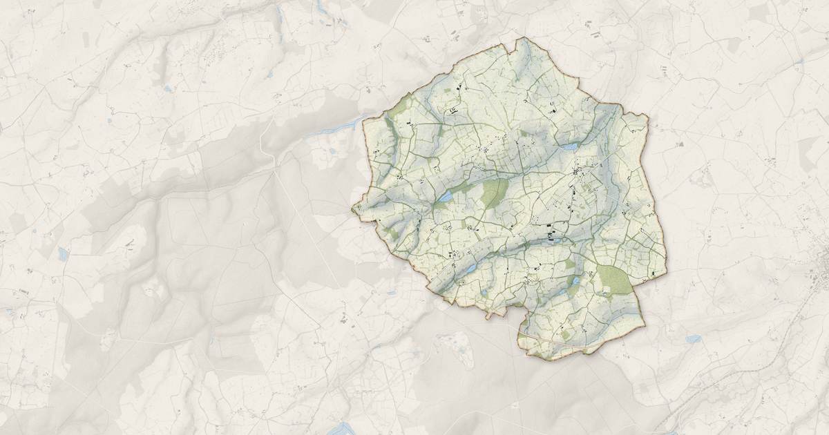 Portrait cartographique de Autry-Issards : relief, eau, forêts, bâti et voies, calculés à partir des données de l'IGN