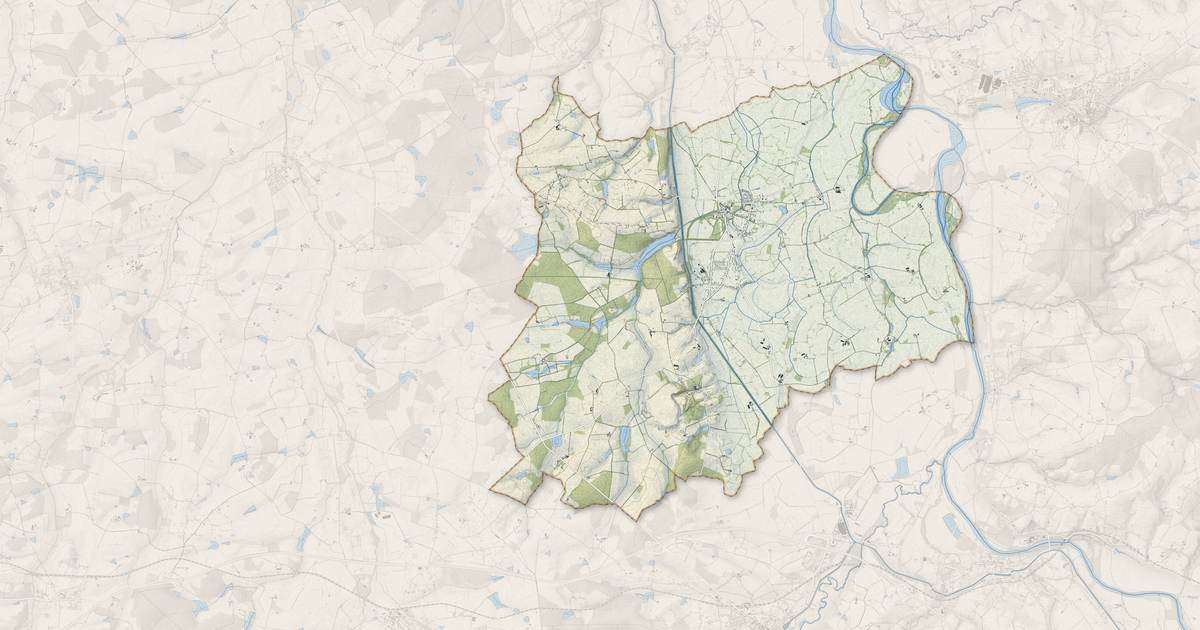 Portrait cartographique de Beaulon : relief, eau, forêts, bâti et voies, calculés à partir des données de l'IGN