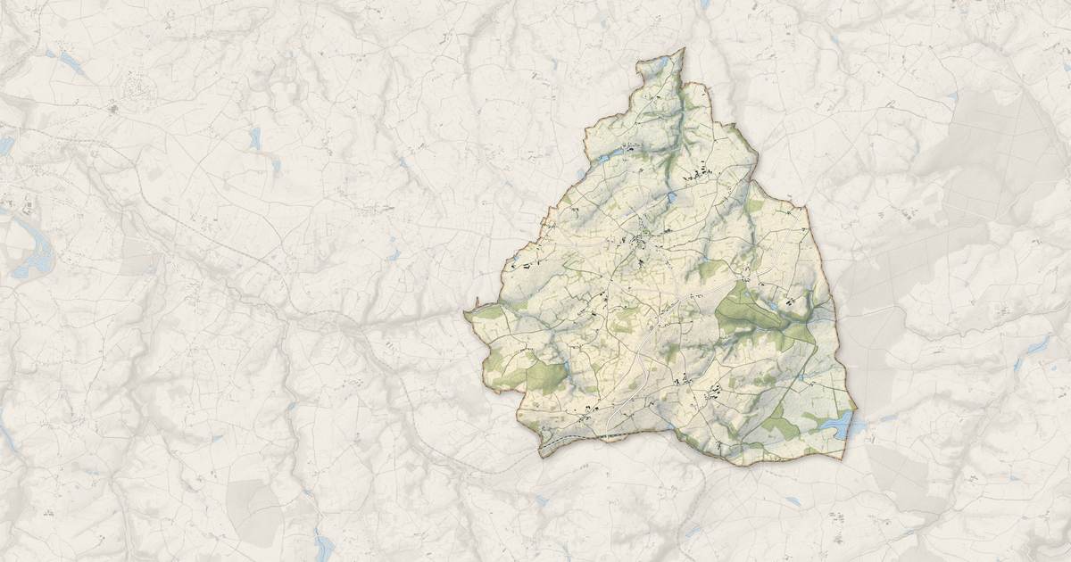 Portrait cartographique de Beaune-d'Allier : relief, eau, forêts, bâti et voies, calculés à partir des données de l'IGN