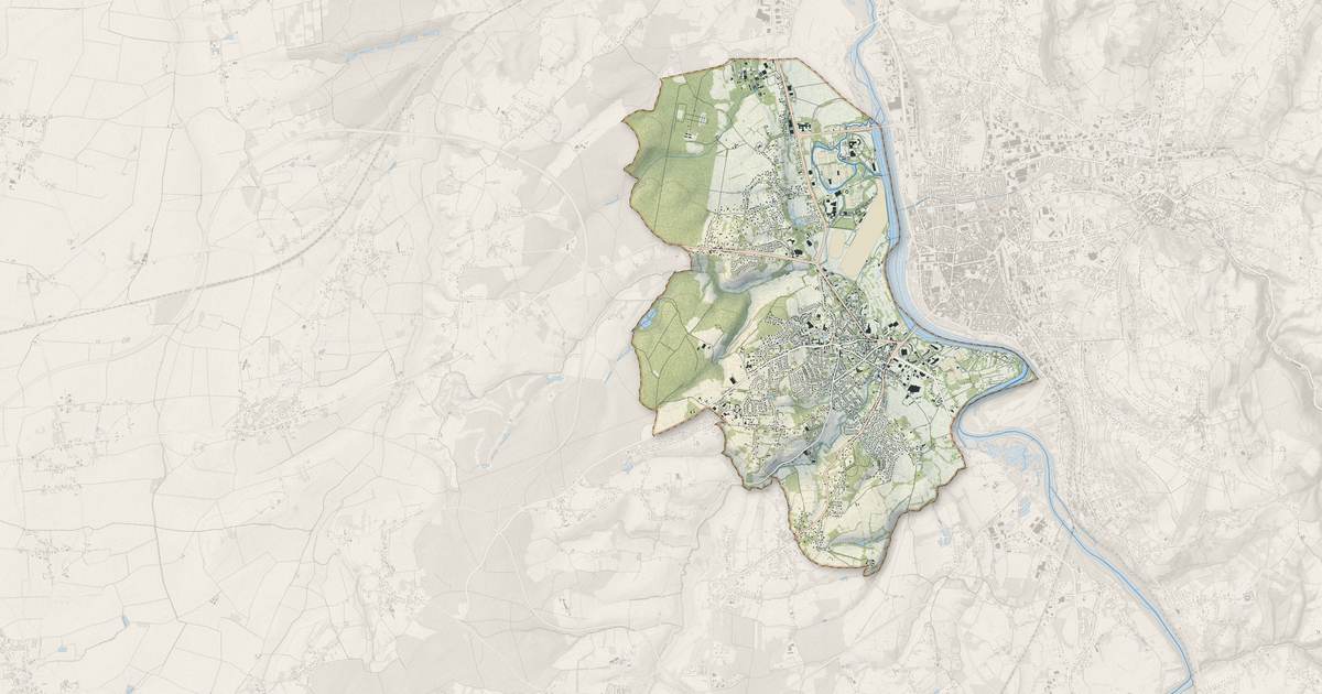 Portrait cartographique de Bellerive-sur-Allier : relief, eau, forêts, bâti et voies, calculés à partir des données de l'IGN