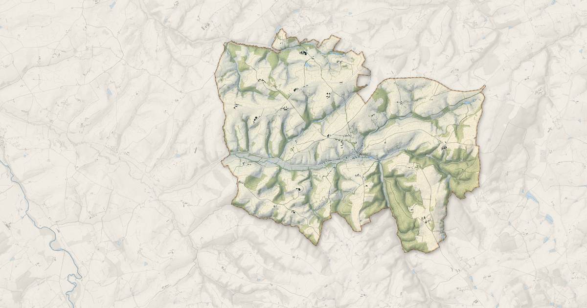 Portrait cartographique de Bert : relief, eau, forêts, bâti et voies, calculés à partir des données de l'IGN