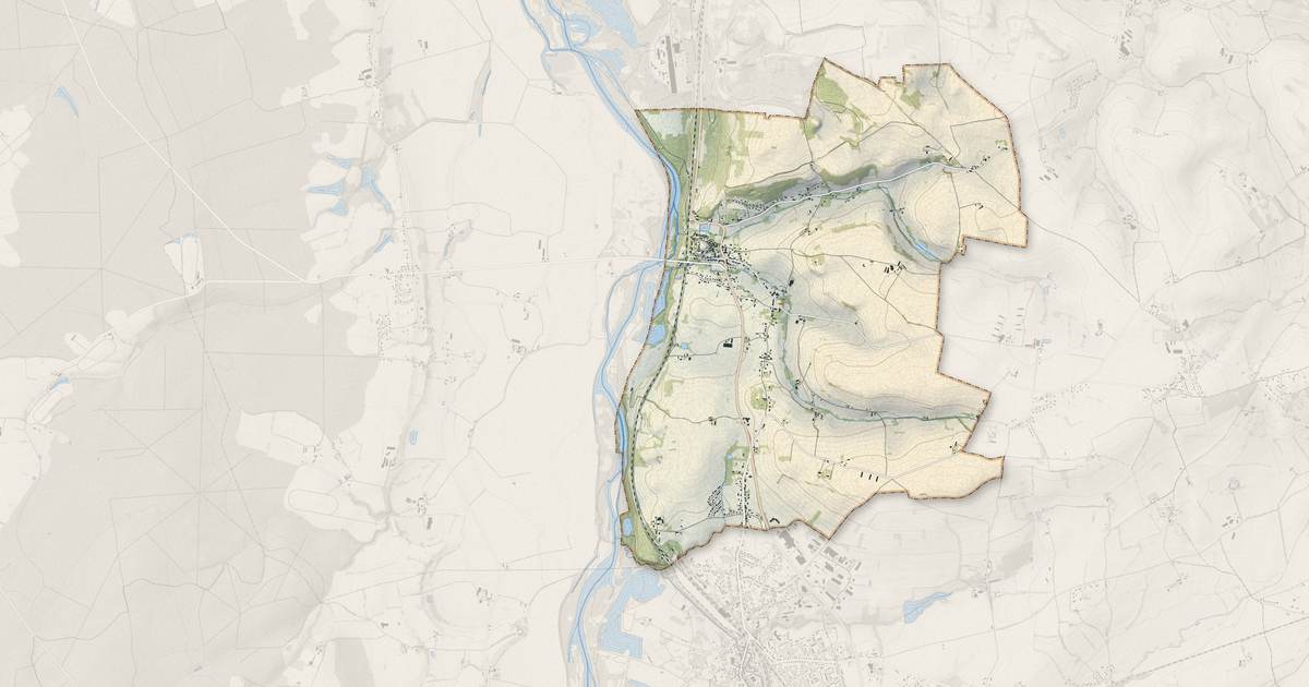 Portrait cartographique de Billy : relief, eau, forêts, bâti et voies, calculés à partir des données de l'IGN