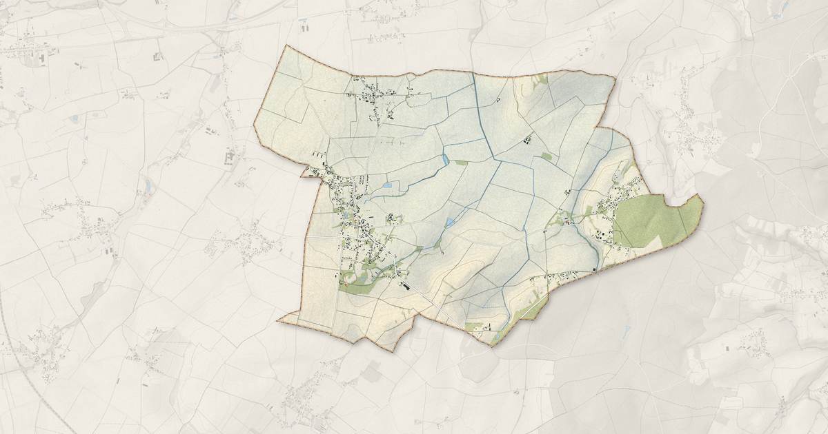 Portrait cartographique de Biozat : relief, eau, forêts, bâti et voies, calculés à partir des données de l'IGN