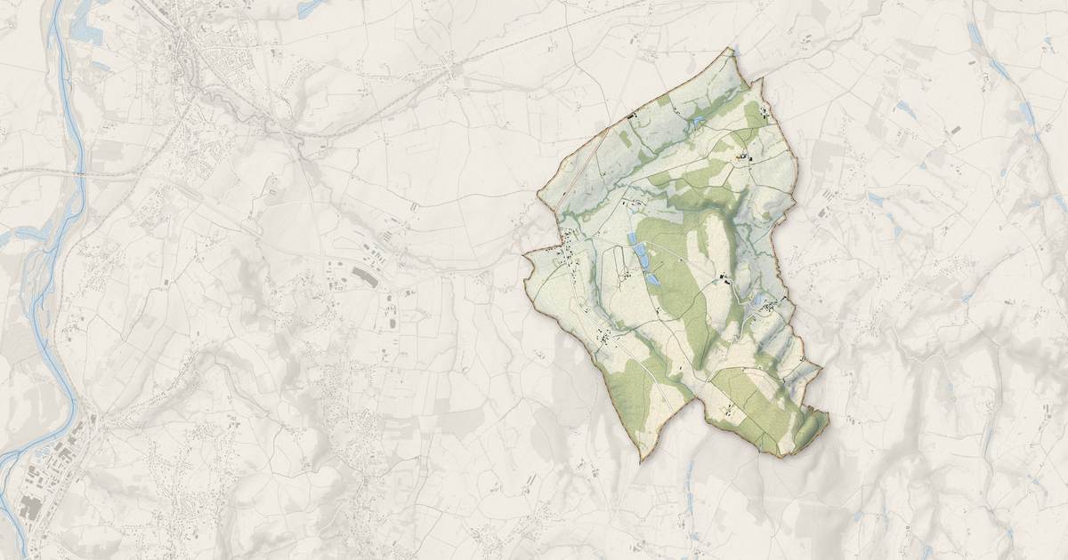 Portrait cartographique de Bost : relief, eau, forêts, bâti et voies, calculés à partir des données de l'IGN