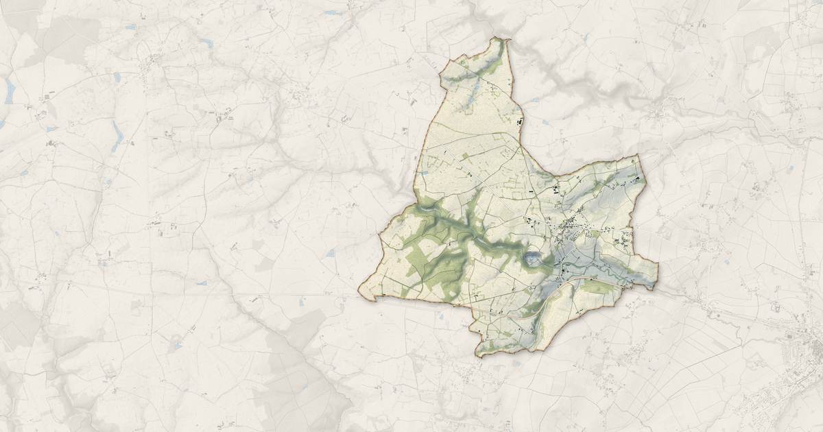 Portrait cartographique de Bransat : relief, eau, forêts, bâti et voies, calculés à partir des données de l'IGN