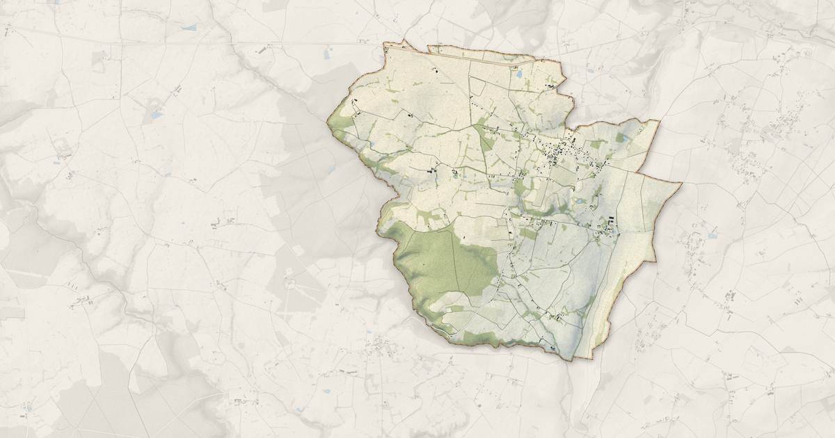 Portrait cartographique de Cesset : relief, eau, forêts, bâti et voies, calculés à partir des données de l'IGN