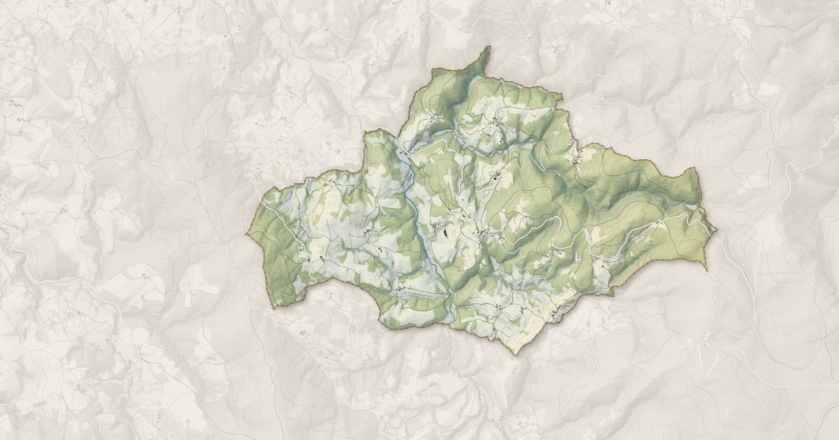 Portrait cartographique de La Chabanne : relief, eau, forêts, bâti et voies, calculés à partir des données de l'IGN
