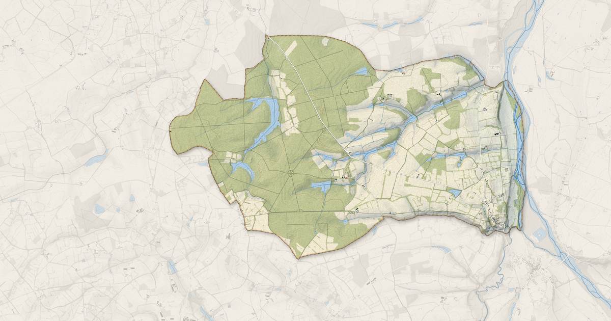 Portrait cartographique de Château-sur-Allier : relief, eau, forêts, bâti et voies, calculés à partir des données de l'IGN