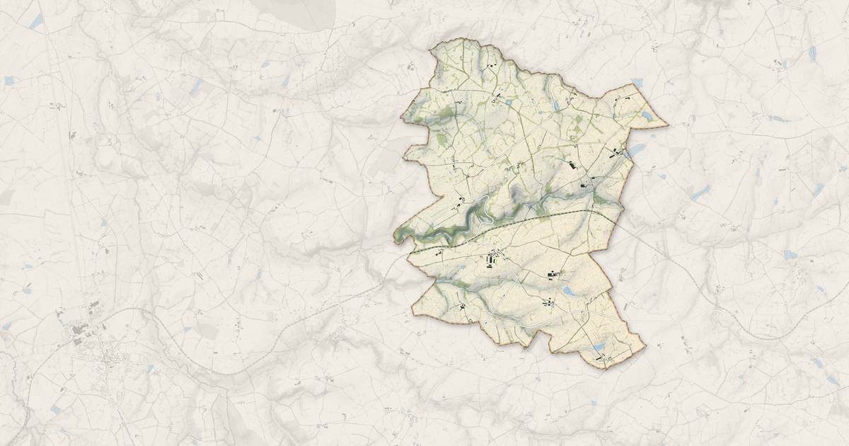 Portrait cartographique de Chavenon : relief, eau, forêts, bâti et voies, calculés à partir des données de l'IGN